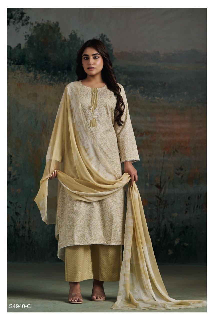 Darvikaa 4940 Ganga Cotton Plazzo Style Suits Manufacturer India