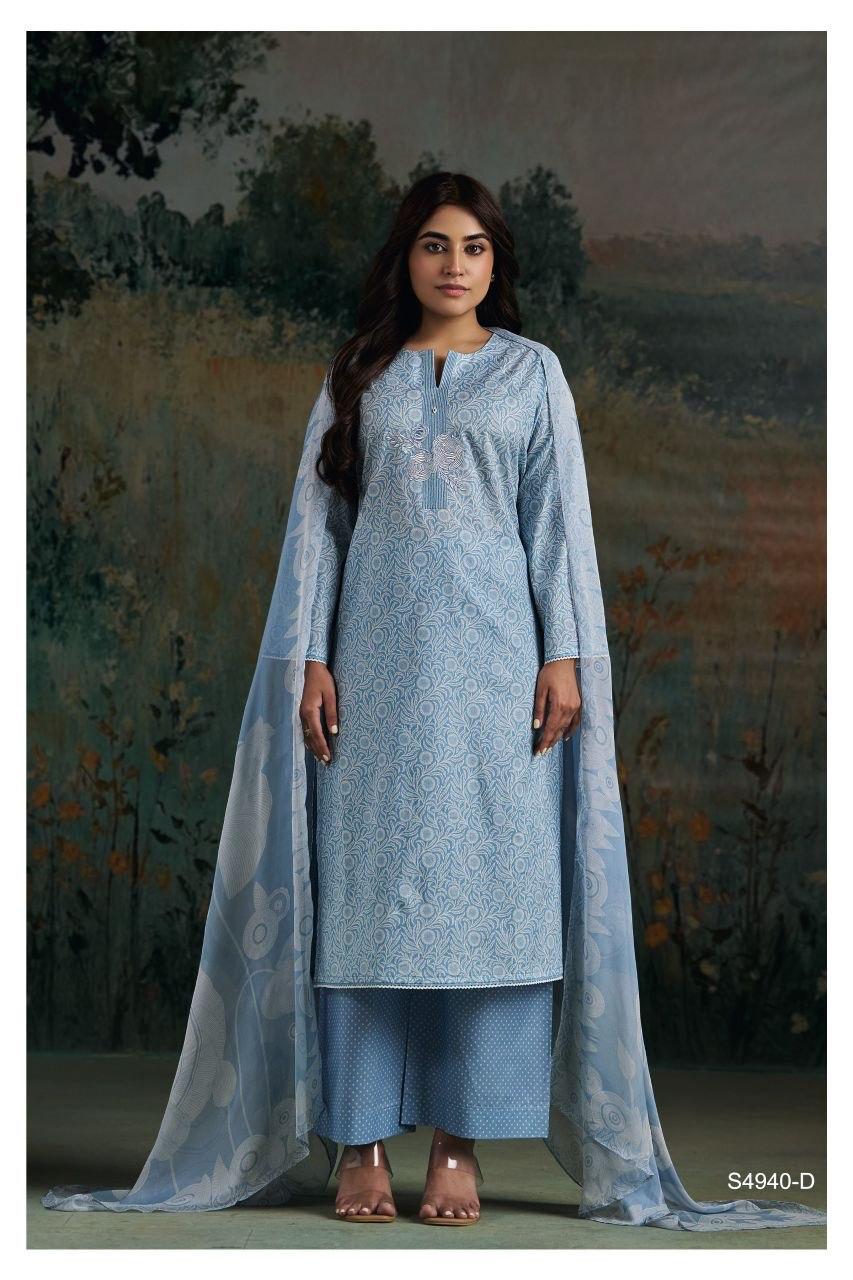 Darvikaa 4940 Ganga Cotton Plazzo Style Suits Manufacturer India