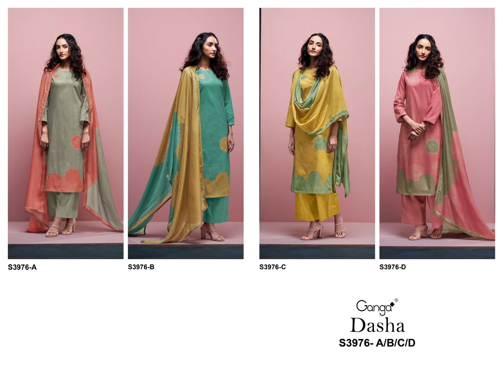 Dasha 3976 Ganga Plazzo Style Suits Wholesale Price