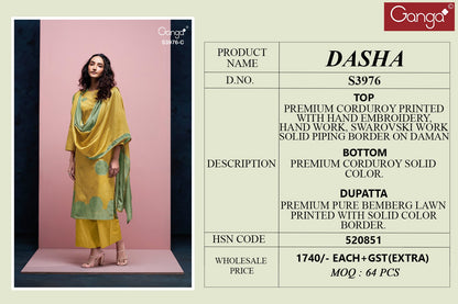 Dasha 3976 Ganga Plazzo Style Suits Wholesale Price