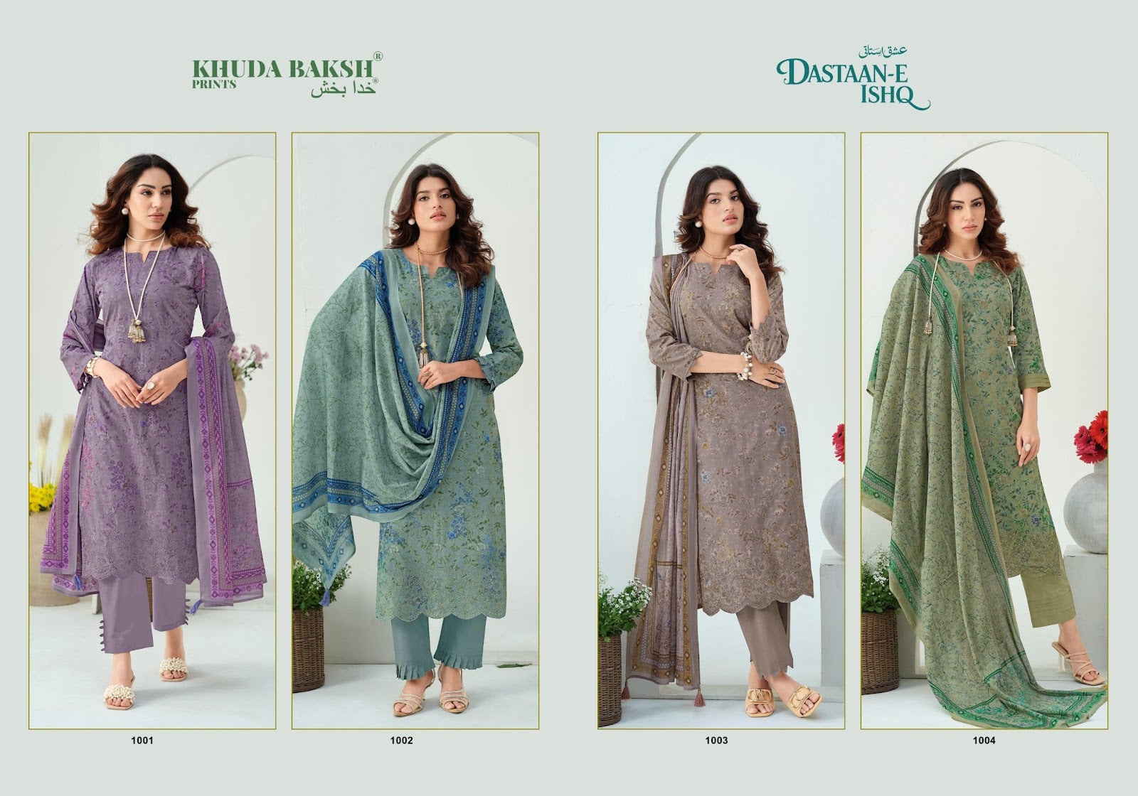 Dastaan E Ishq Khuda Baksh Prints Lawn Karachi Salwar Suits Wholesale