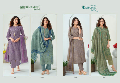 Dastaan E Ishq Khuda Baksh Prints Lawn Karachi Salwar Suits Wholesale