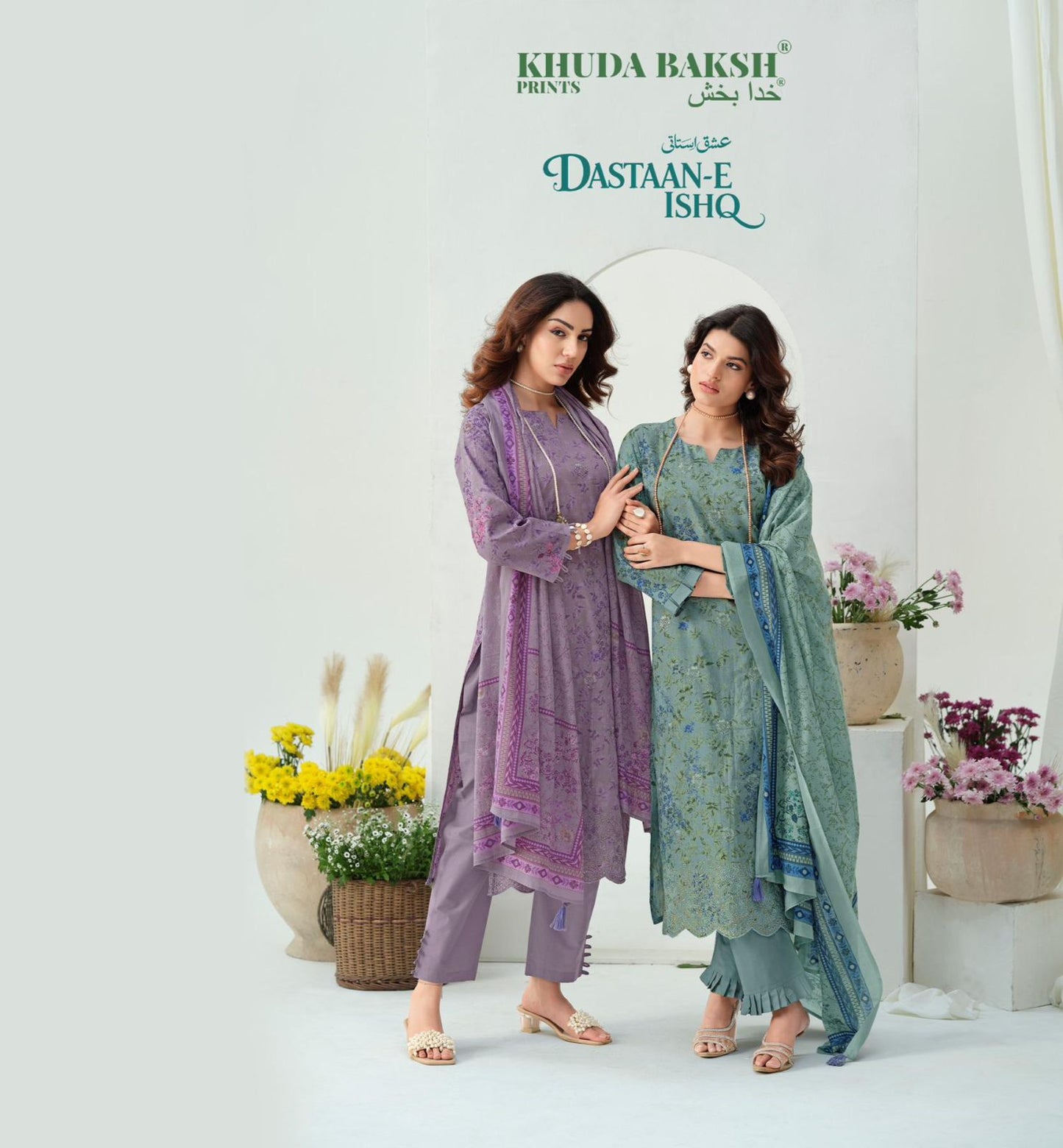 Dastaan E Ishq Khuda Baksh Prints Lawn Karachi Salwar Suits Wholesale