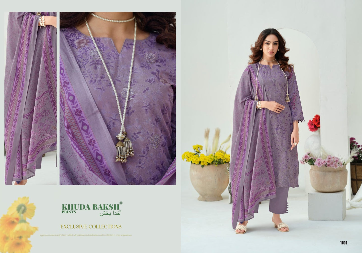 Dastaan E Ishq Khuda Baksh Prints Lawn Karachi Salwar Suits Wholesale