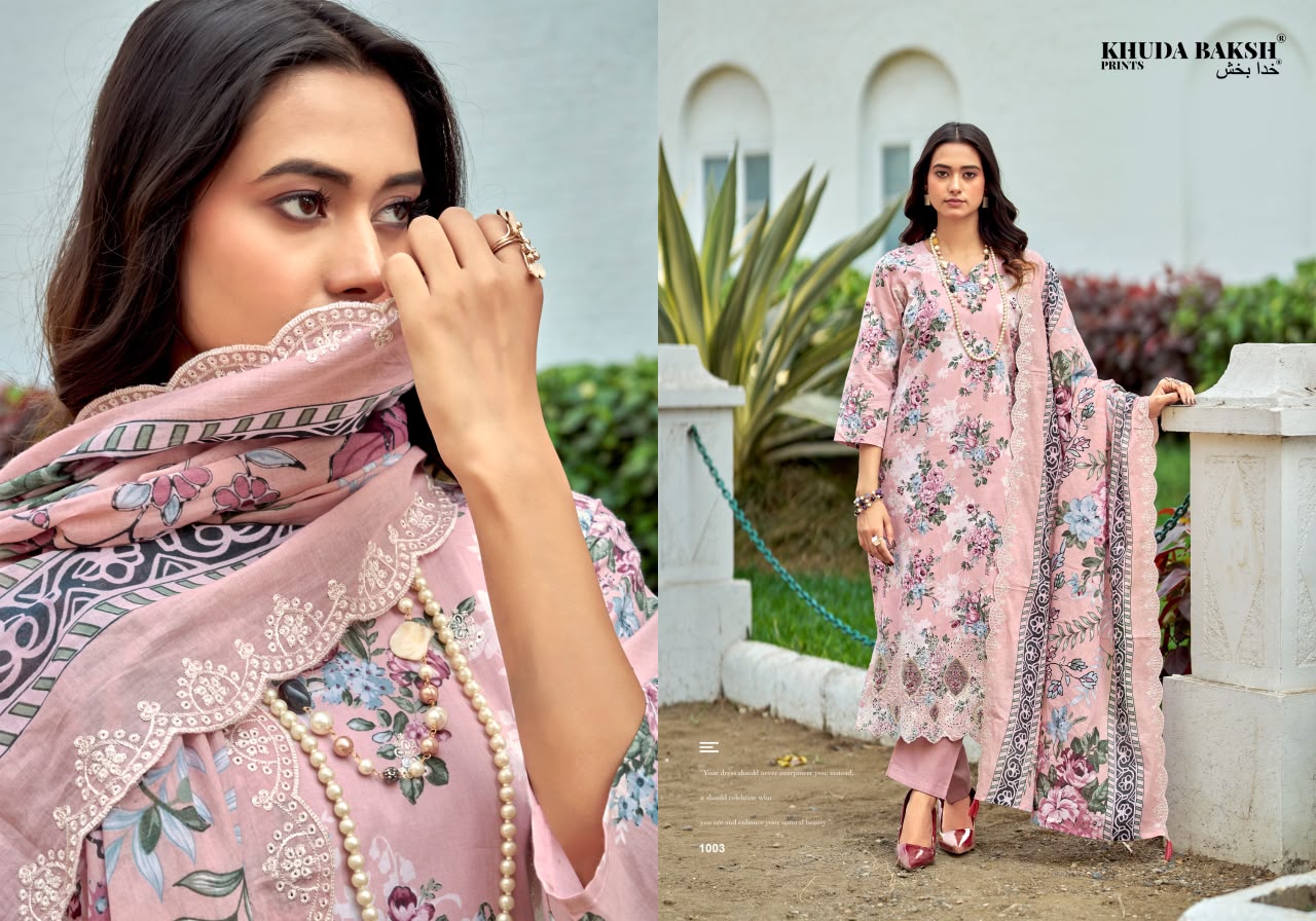 Dastaan E Jashan Hitlist Khuda Baksh Prints Lawn Cotton Pakistani Patch Work Suits Manufacturer Gujarat