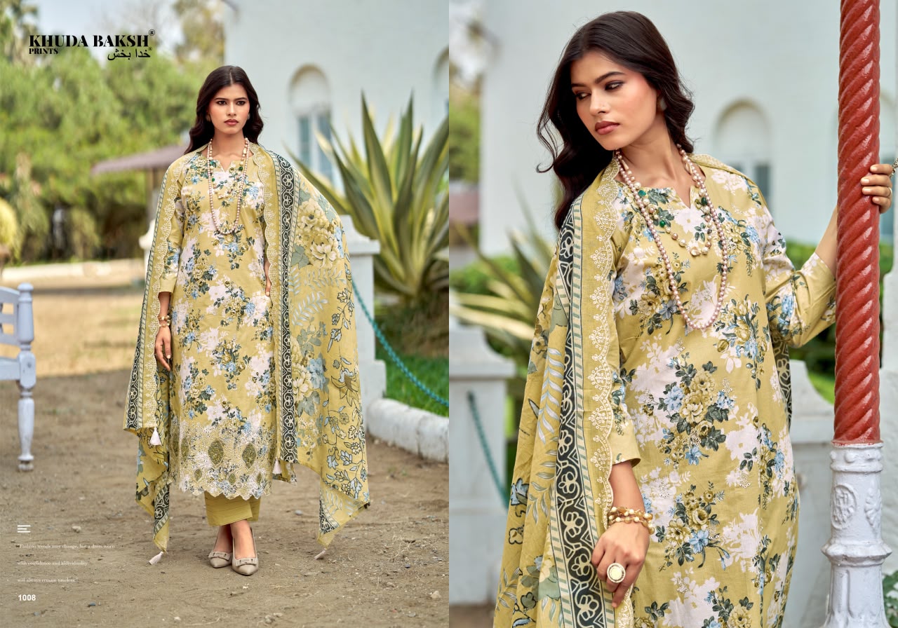 Dastaan E Jashan Hitlist Khuda Baksh Prints Lawn Cotton Pakistani Patch Work Suits Manufacturer Gujarat