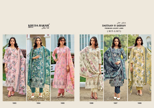 Dastaan E Jashan Hitlist Khuda Baksh Prints Lawn Cotton Pakistani Patch Work Suits Manufacturer Gujarat