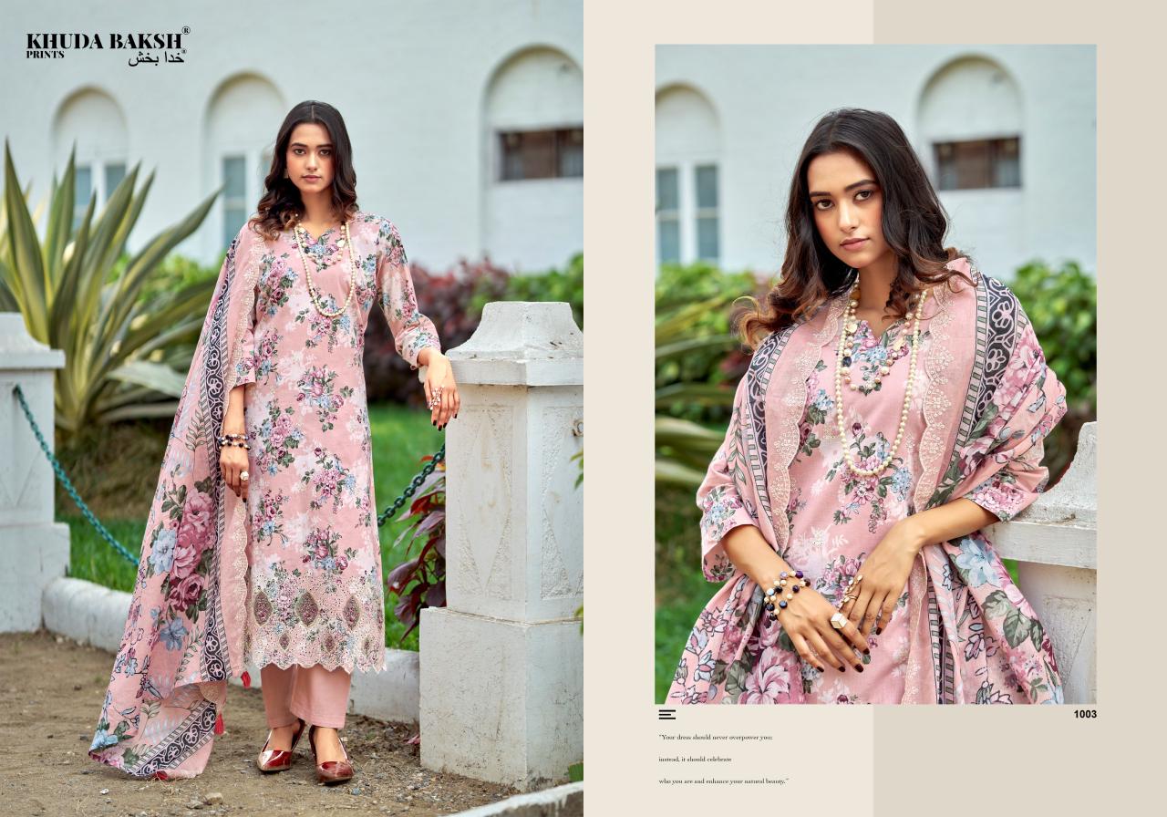 Dastaan E Jashan Khuda Baksh Prints Lawn Pakistani Patch Work Suits Supplier Ahmedabad