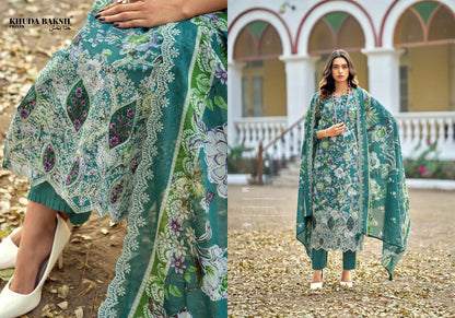 Dastaan E Jashan Khuda Baksh Prints Lawn Pakistani Patch Work Suits Supplier Ahmedabad