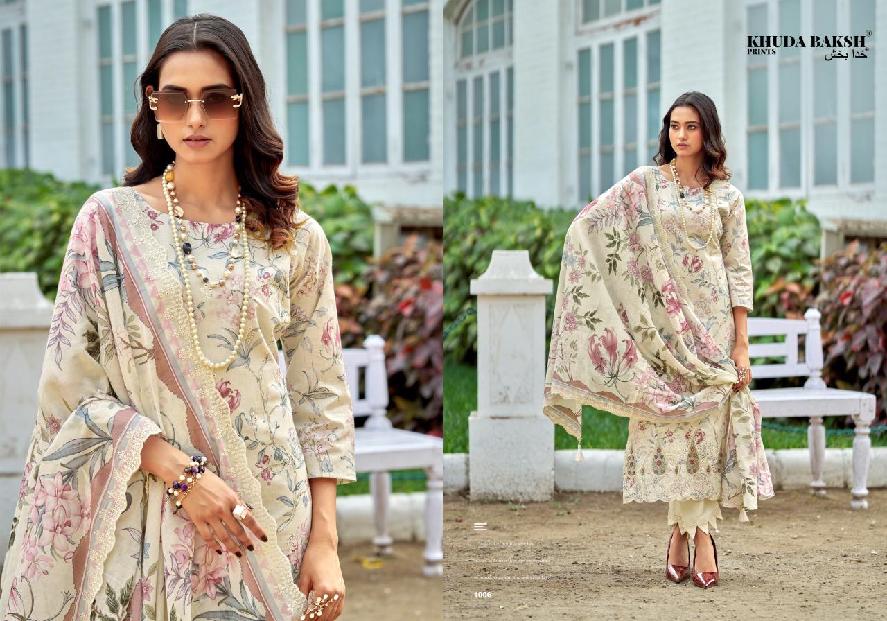 Dastaan E Jashan Khuda Baksh Prints Lawn Pakistani Patch Work Suits Supplier Ahmedabad
