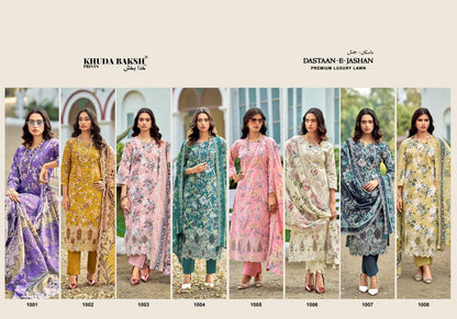 Dastaan E Jashan Khuda Baksh Prints Lawn Pakistani Patch Work Suits Supplier Ahmedabad