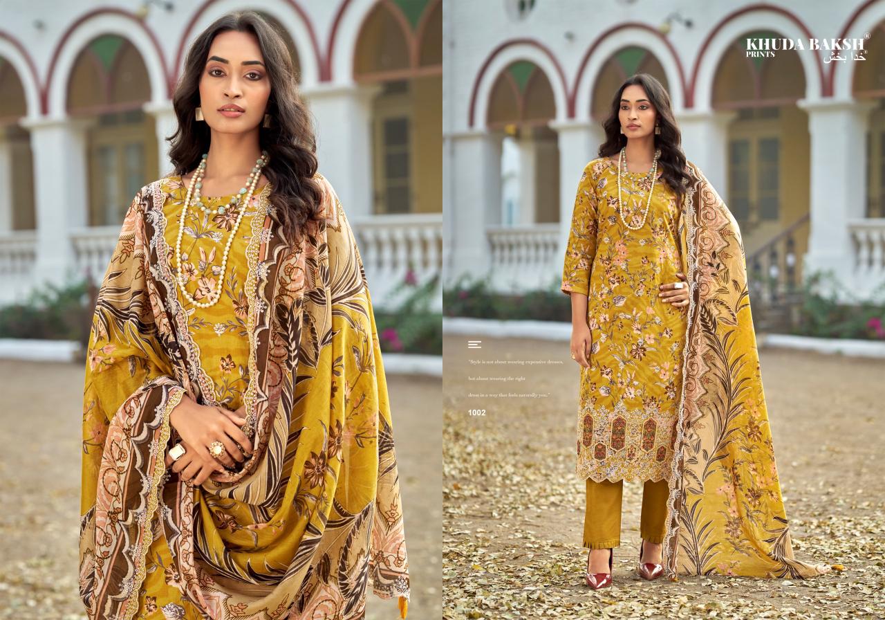 Dastaan E Jashan Khuda Baksh Prints Lawn Pakistani Patch Work Suits Supplier Ahmedabad