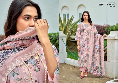 Dastaan E Jashan Khuda Baksh Prints Lawn Pakistani Patch Work Suits Supplier Ahmedabad