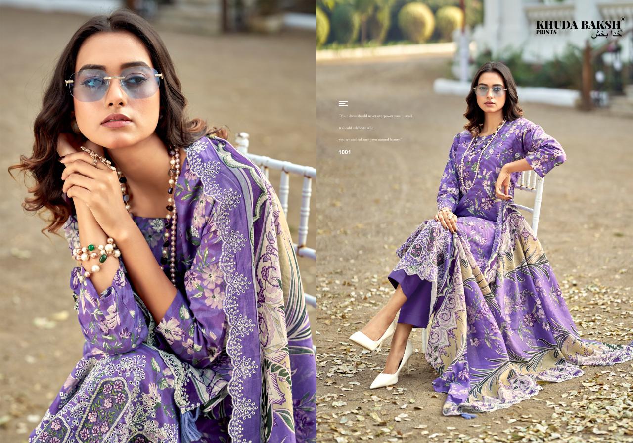 Dastaan E Jashan Khuda Baksh Prints Lawn Pakistani Patch Work Suits Supplier Ahmedabad
