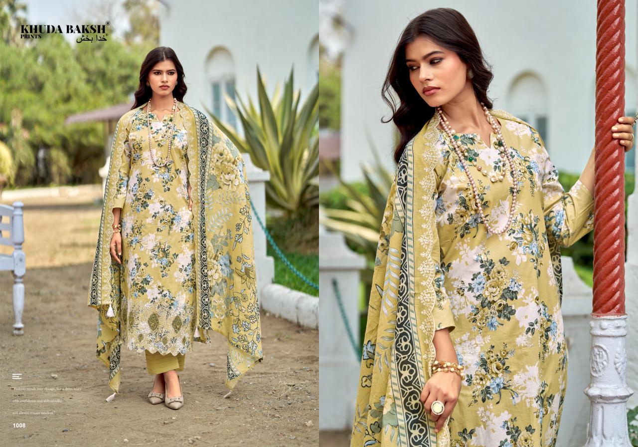 Dastaan E Jashan Khuda Baksh Prints Lawn Pakistani Patch Work Suits Supplier Ahmedabad