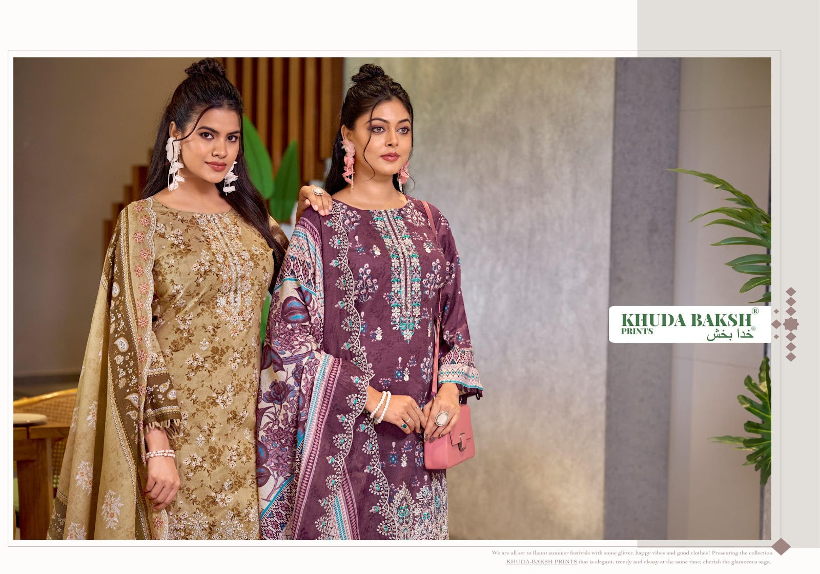 Dastaan E Jashan Vol 2 Khuda Baksh Prints Lawn Karachi Salwar Suits Wholesaler India