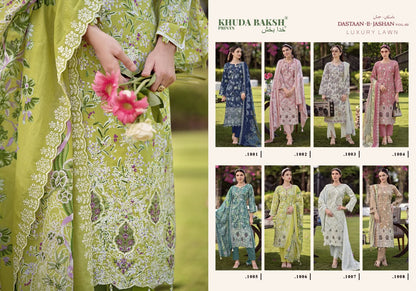 Dastaan E Jashan Vol 3 Khuda Baksh Prints Lawn Karachi Salwar Suits Wholesale Rate