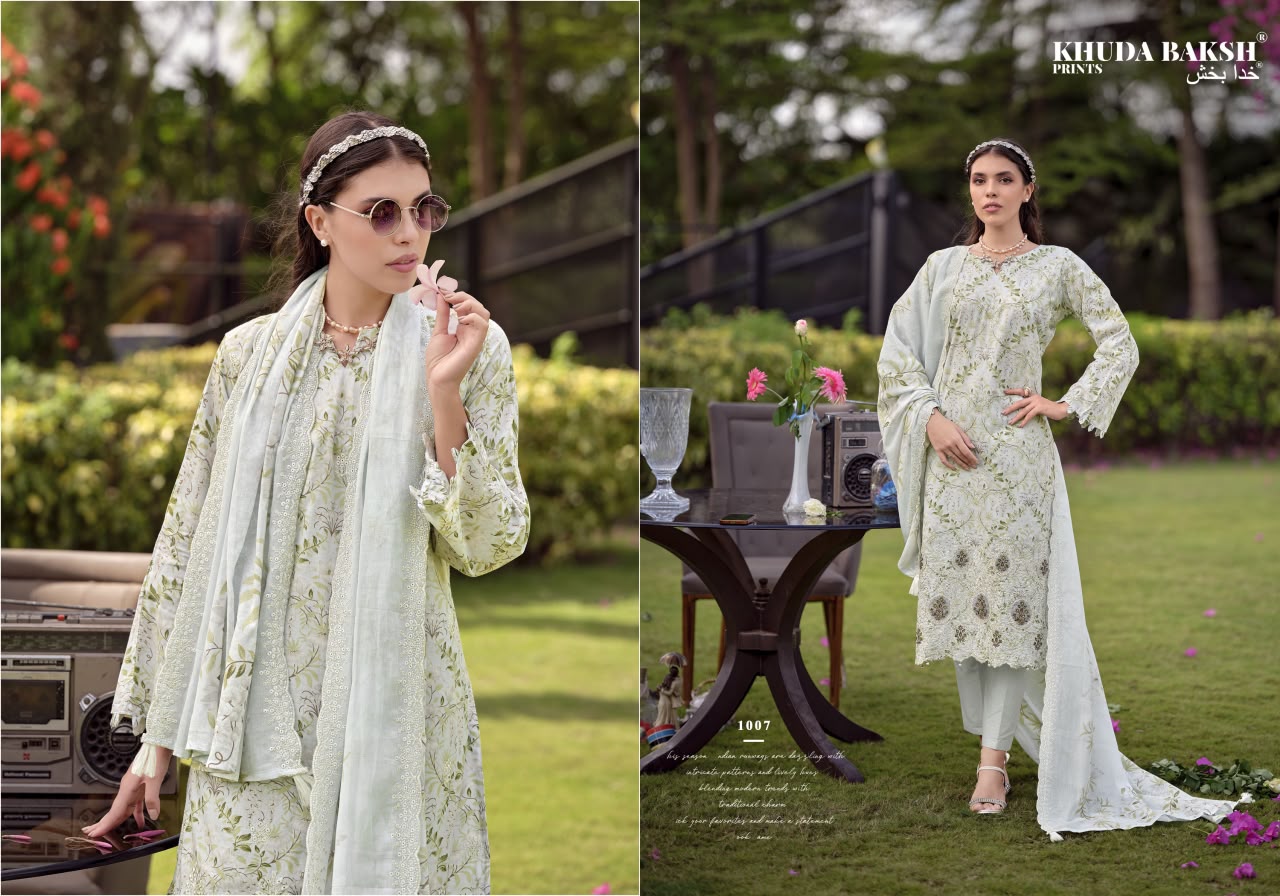 Dastaan E Jashan Vol 3 Khuda Baksh Prints Lawn Karachi Salwar Suits Wholesale Rate
