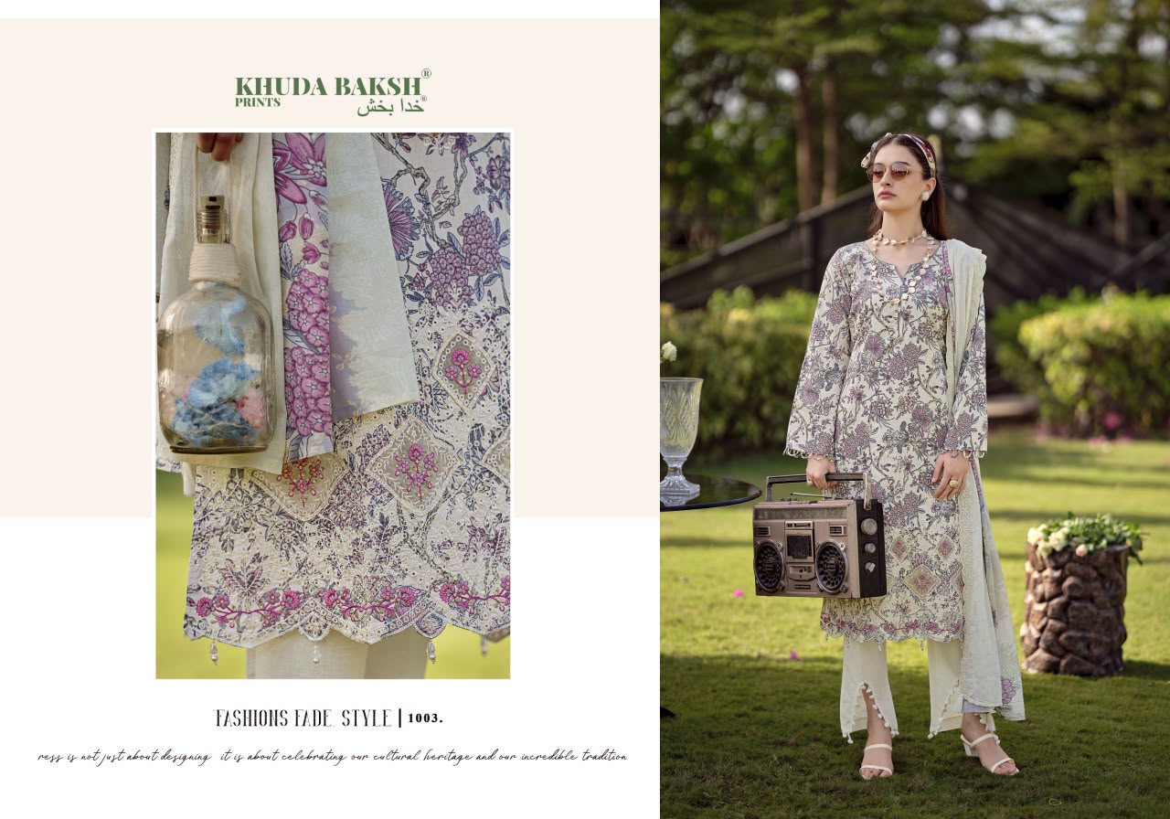 Dastaan E Jashan Vol 3 Khuda Baksh Prints Lawn Karachi Salwar Suits Wholesale Rate