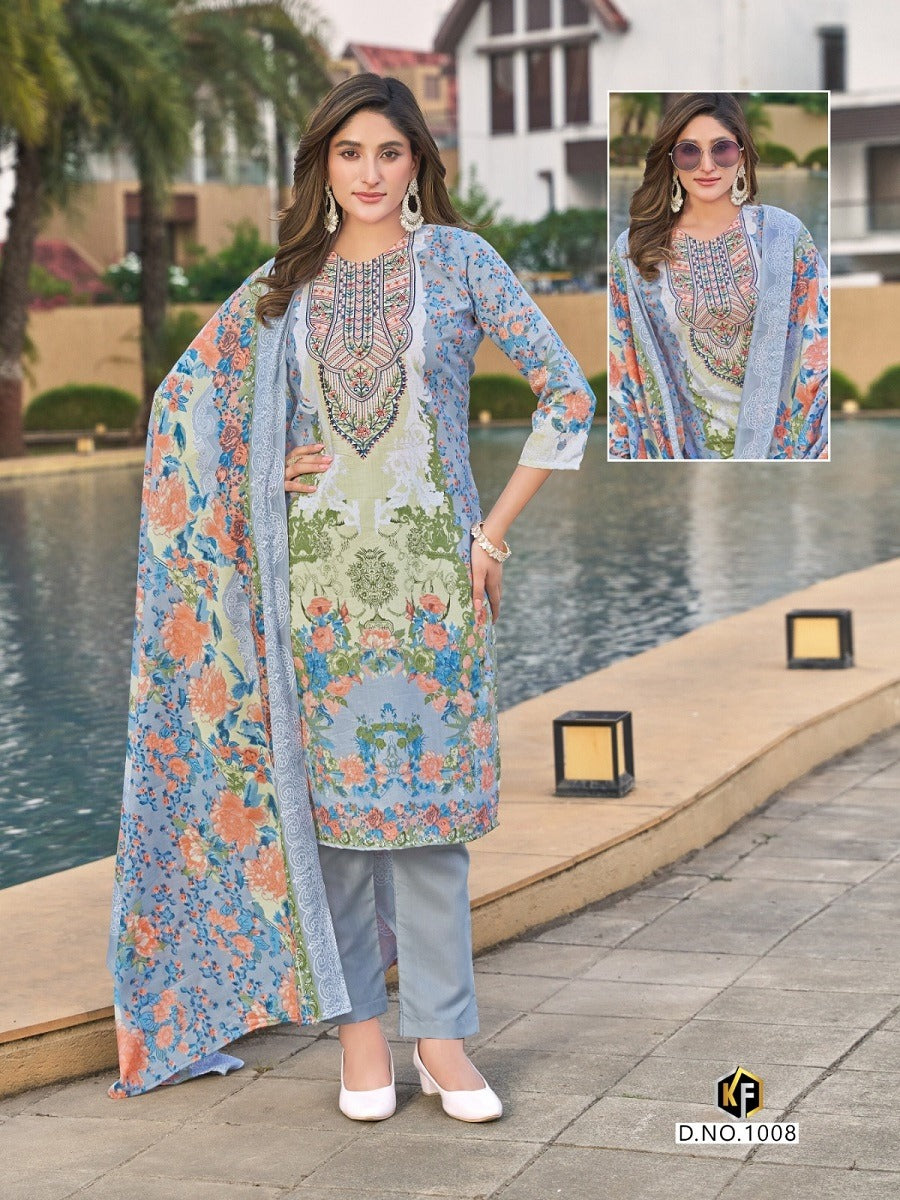 Dastaan Vol 1 Keval Fab Lawn Cotton Karachi Salwar Suits Manufacturer Gujarat