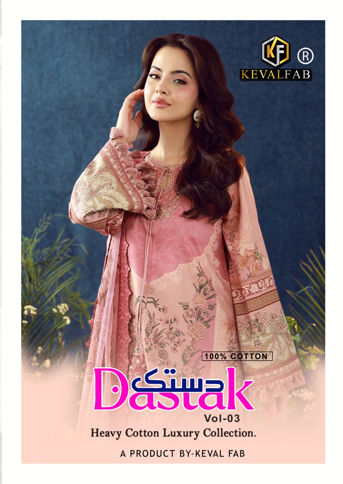 Dastak Vol 3 Keval Fab Lawn Cotton Karachi Salwar Suits Supplier India