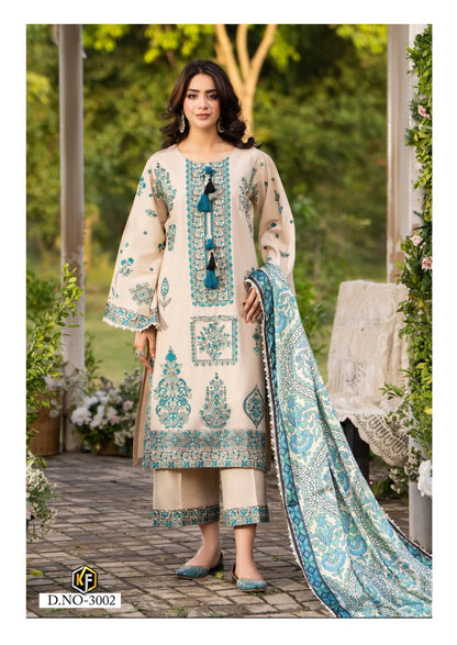 Dastak Vol 3 Keval Fab Lawn Cotton Karachi Salwar Suits Supplier India