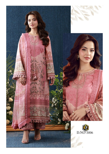 Dastak Vol 3 Keval Fab Lawn Cotton Karachi Salwar Suits Supplier India