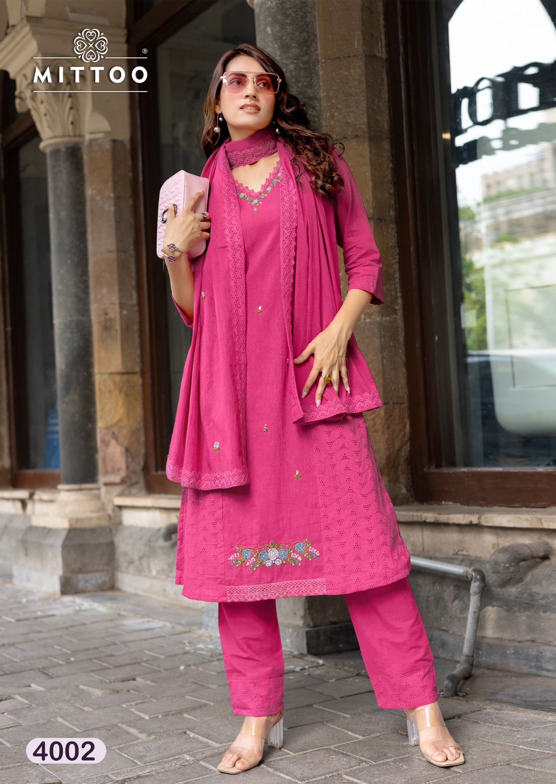 Dastoor Mittoo Cotton Readymade Pant Style Suits Wholesale Rate