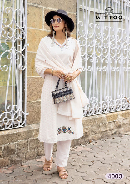 Dastoor Mittoo Cotton Readymade Pant Style Suits Wholesale Rate