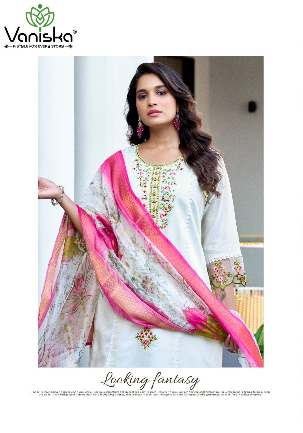Dastoor Vol 1 Vaniska Roman Silk Readymade Pant Style Suits Exporter India