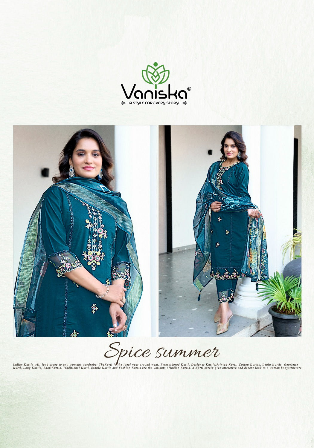Dastoor Vol 1 Vaniska Roman Silk Readymade Pant Style Suits Exporter India