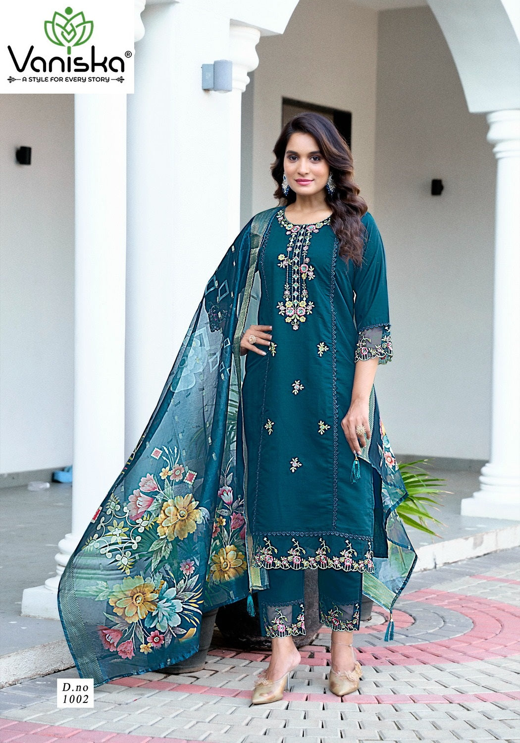 Dastoor Vol 1 Vaniska Roman Silk Readymade Pant Style Suits Exporter India
