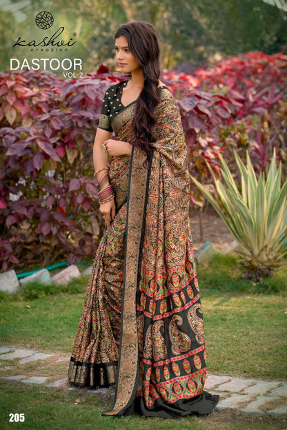 Dastoor Vol 2 Kashvi Creation Viscose Sarees Exporter Ahmedabad
