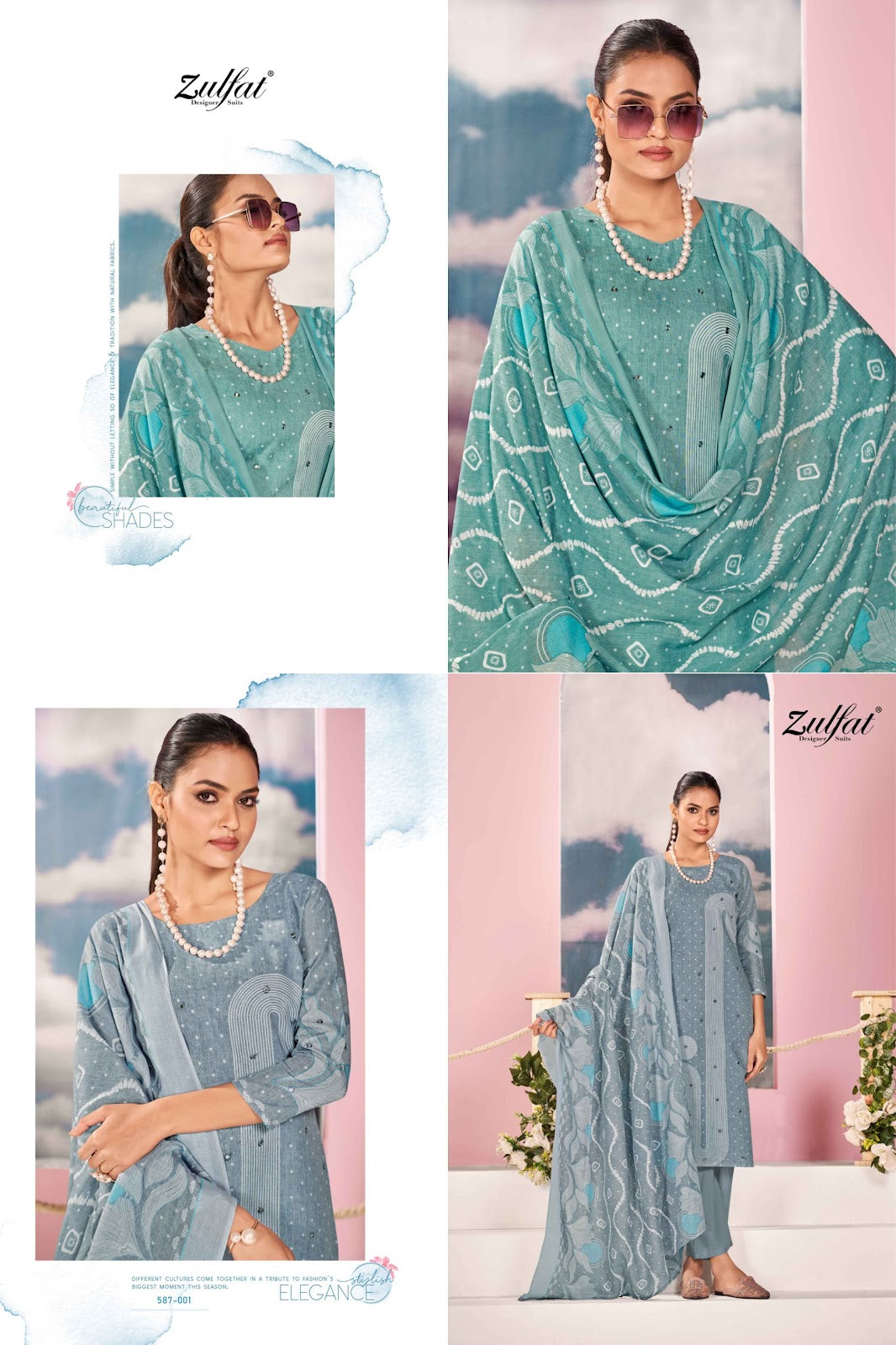Dastoor Vol 2 Zulfat Designer Cotton Karachi Salwar Suits Wholesale Price