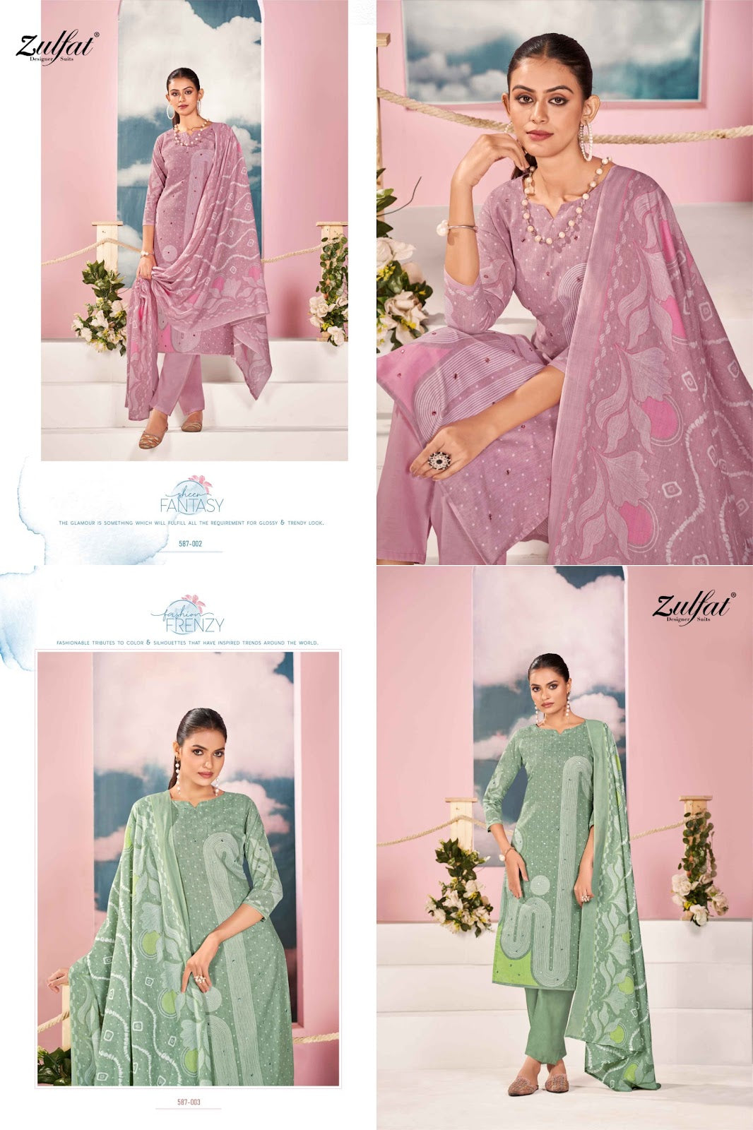 Dastoor Vol 2 Zulfat Designer Cotton Karachi Salwar Suits Wholesale Price