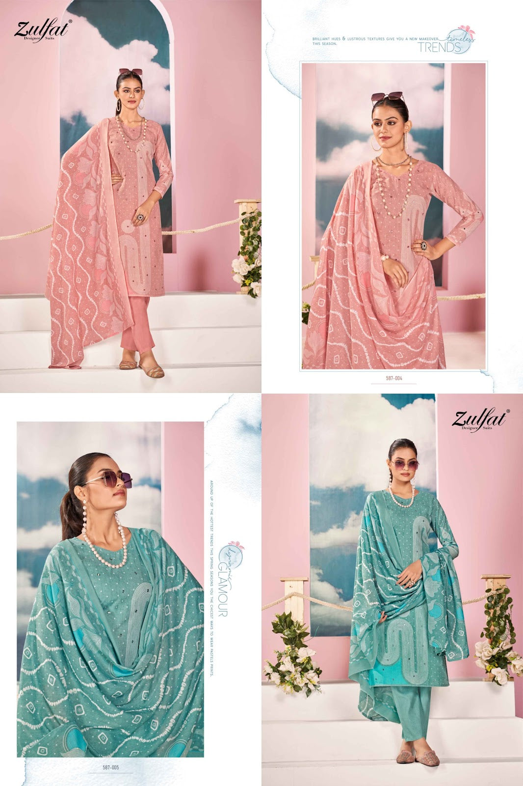 Dastoor Vol 2 Zulfat Designer Cotton Karachi Salwar Suits Wholesale Price