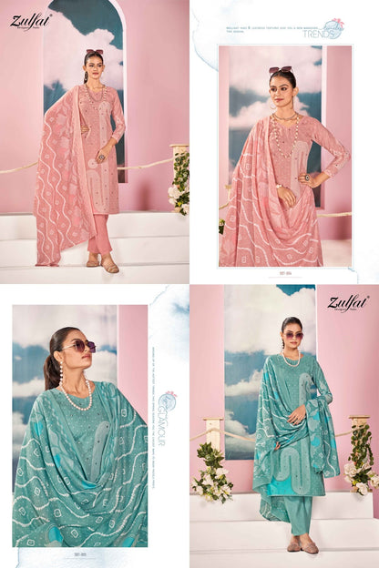 Dastoor Vol 2 Zulfat Designer Cotton Karachi Salwar Suits Wholesale Price