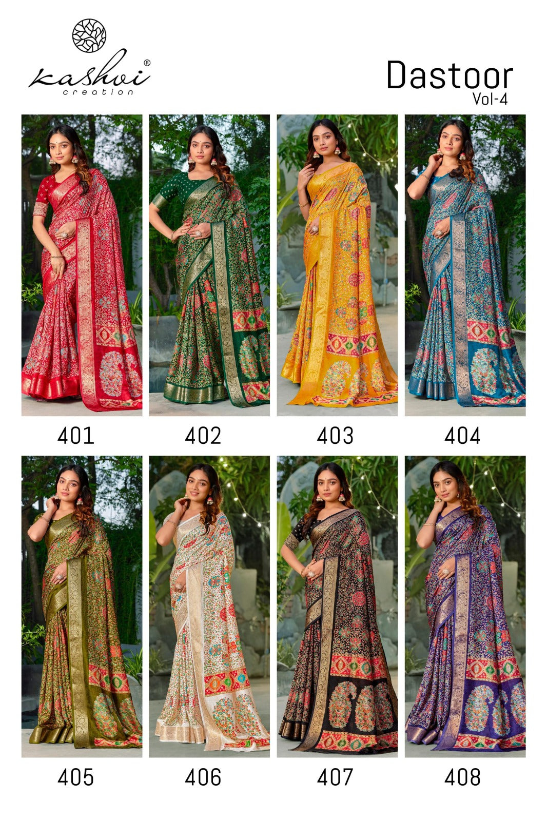 Dastoor Vol 4 Kashvi Creation Viscose Sarees Manufacturer