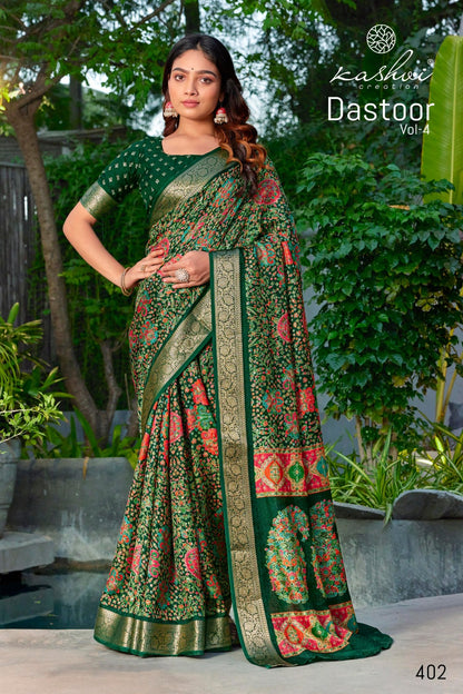 Dastoor Vol 4 Kashvi Creation Viscose Sarees Manufacturer
