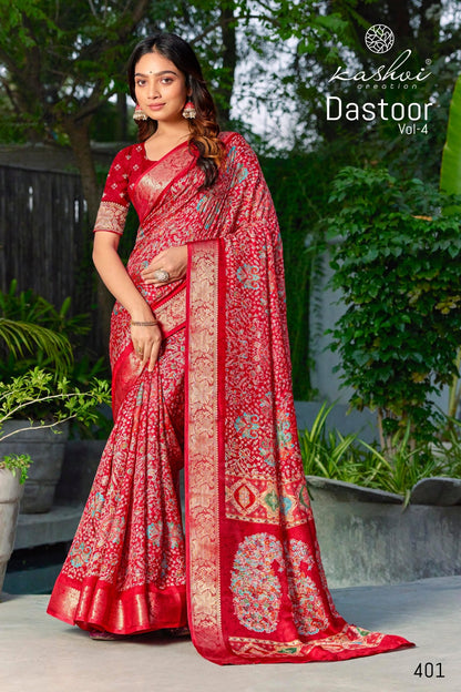 Dastoor Vol 4 Kashvi Creation Viscose Sarees Manufacturer