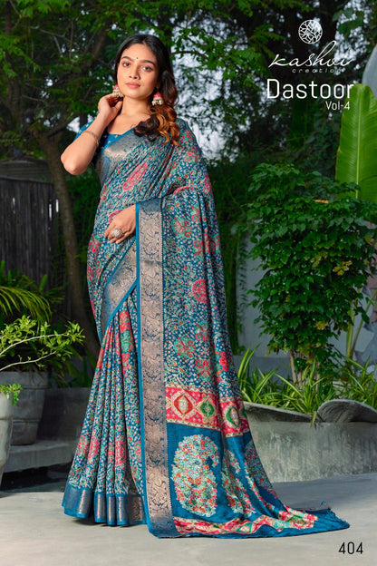 Dastoor Vol 4 Kashvi Creation Viscose Sarees Manufacturer