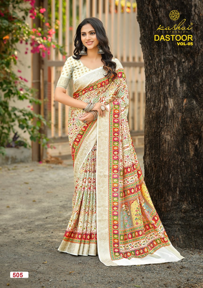 Dastoor Vol 5 Kashvi Creation Viscose Sarees Supplier