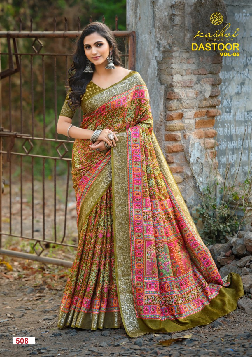 Dastoor Vol 5 Kashvi Creation Viscose Sarees Supplier