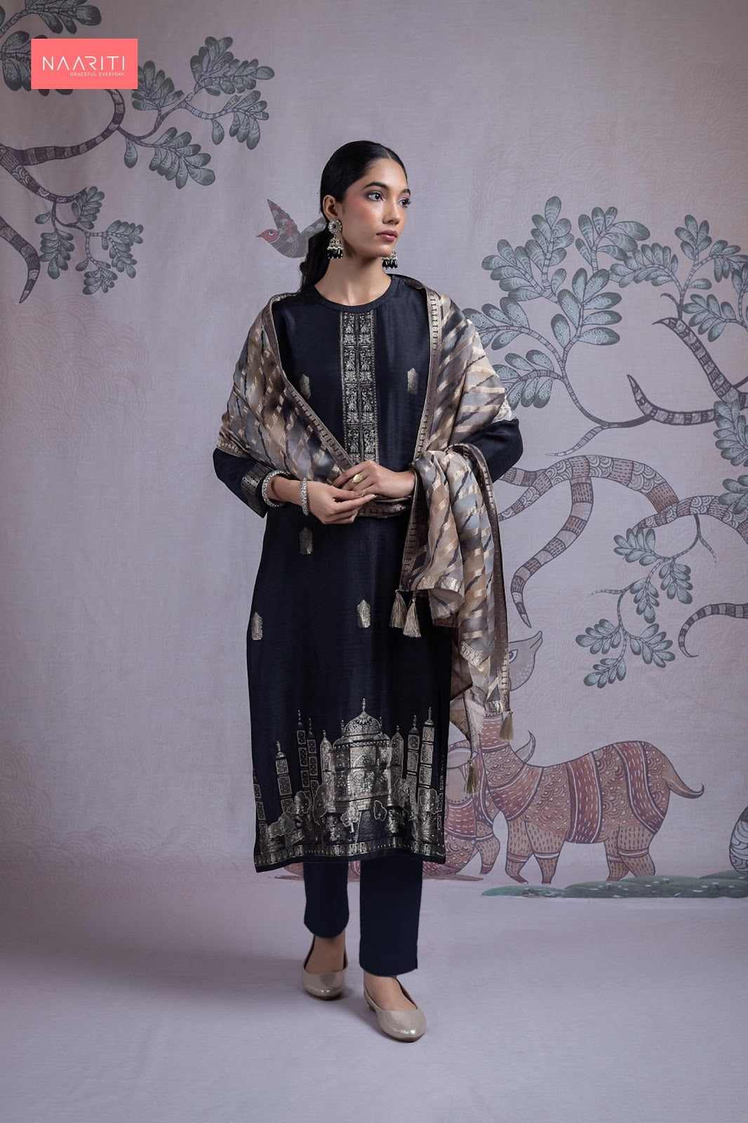 Davina Naariti Pure Silk Pant Style Suits Wholesaler