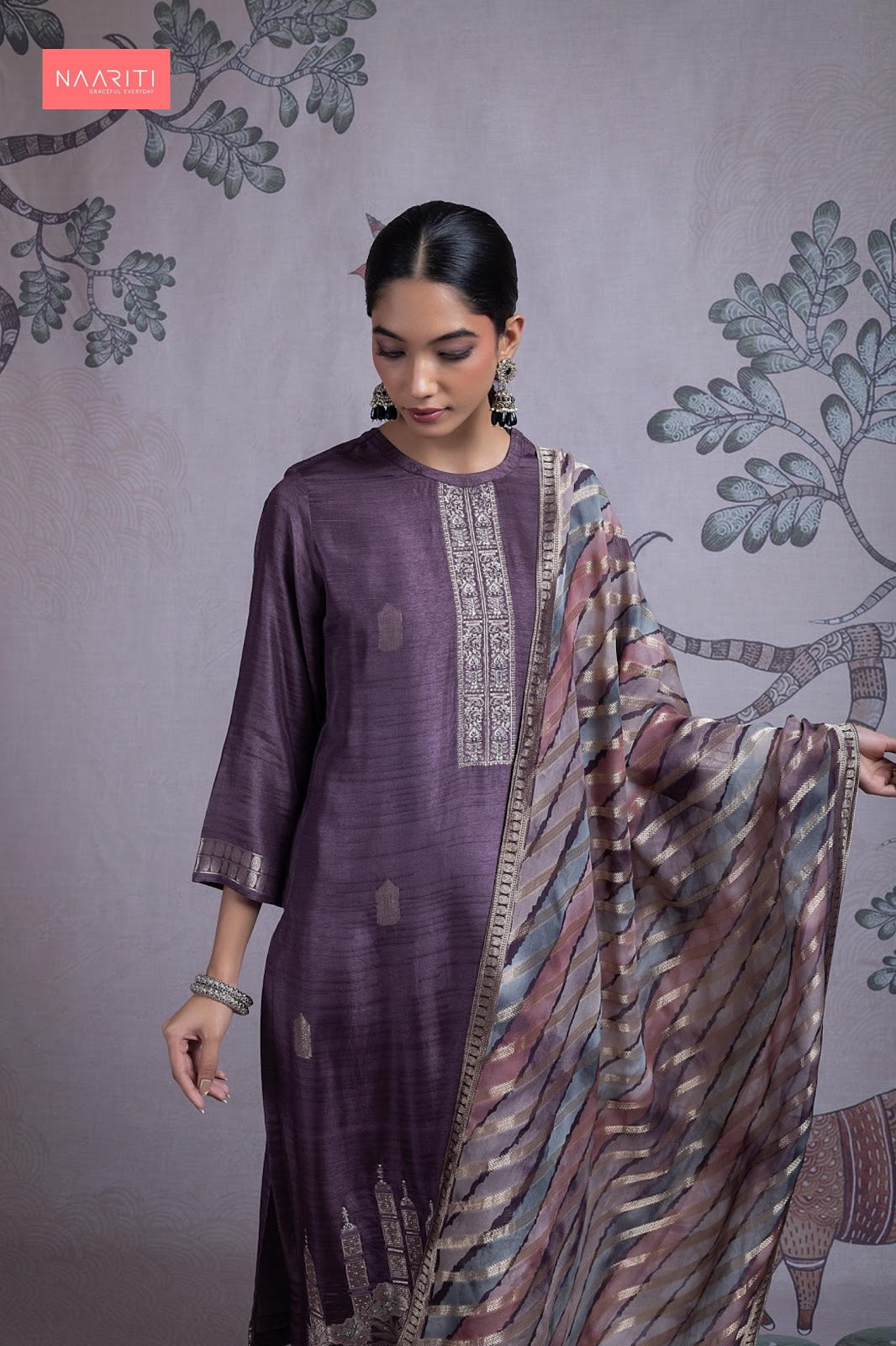 Davina Naariti Pure Silk Pant Style Suits Wholesaler