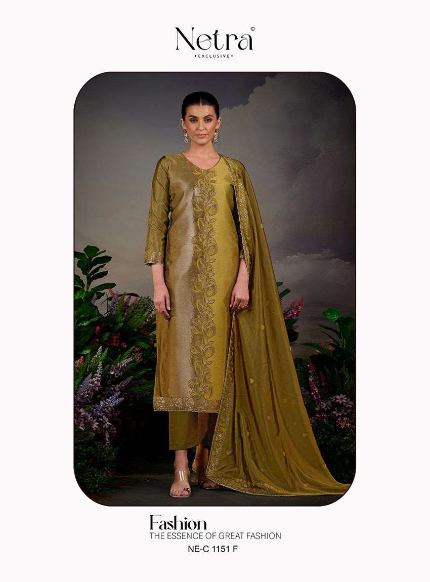 Daviya Netra Silk Jacquard Pant Style Suits Wholesale Rate