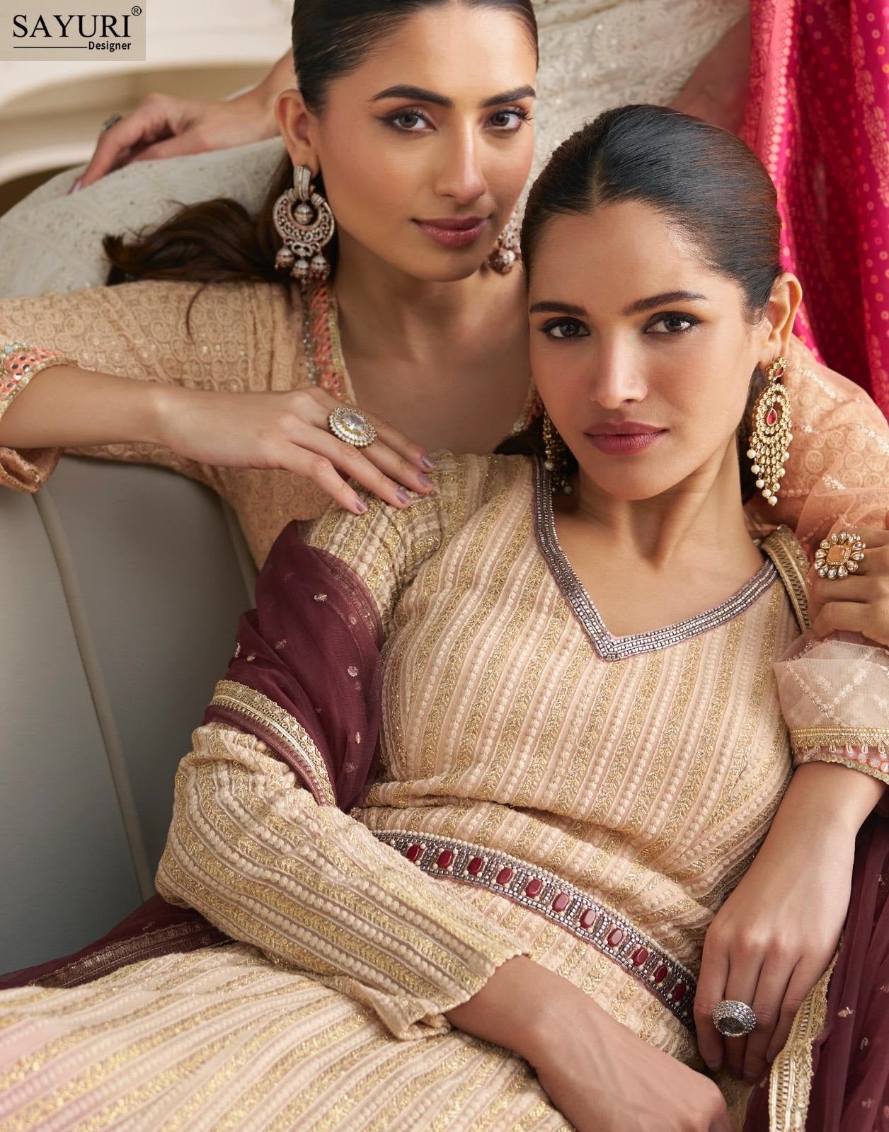 Dawat Sayuri Georgette Gown Dupatta Set Wholesale Price