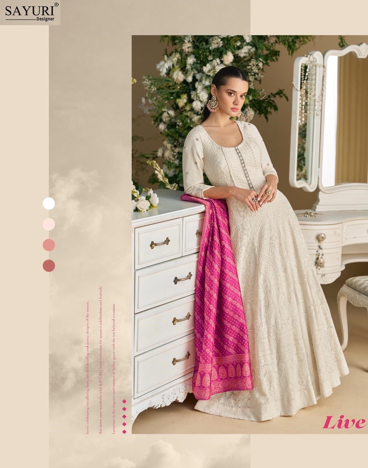 Dawat Sayuri Georgette Gown Dupatta Set Wholesale Price