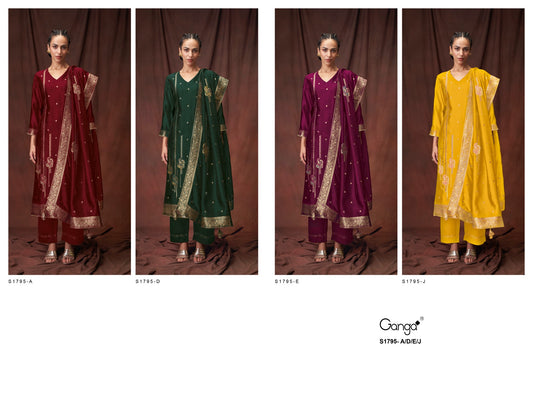 Dayanita 1795 Ganga Woven Silk Plazzo Style Suits Wholesale Price