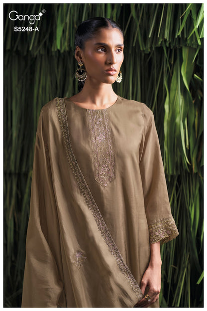 Dazell S5248 Ganga Habutai Silk Plazzo Style Suits Supplier Gujarat
